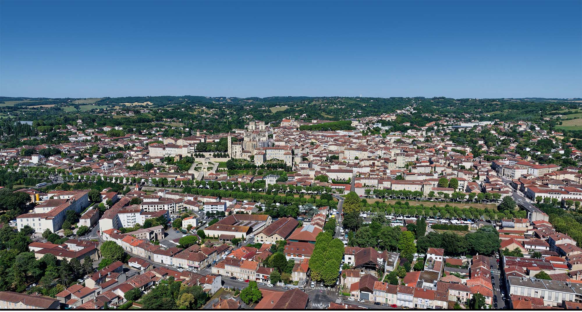 Vue aérienne d'Auch (Gers)